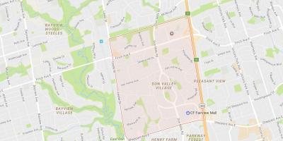Mapa ng Don Valley Village kapitbahayan Toronto