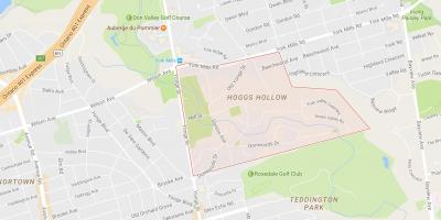 Mapa ng Hoggs Guwang kapitbahayan Toronto