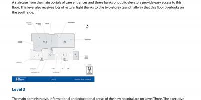 Mapa ng Humber Ilog Ospital sa antas 2