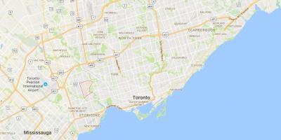 Mapa ng Humber Valley Village distrito Toronto