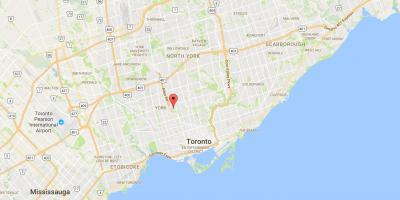 Mapa ng Humewood–Cedarvale distrito Toronto