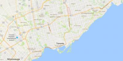 Mapa ng mga Kaaya-ayang Tingnan ang mga distrito Toronto