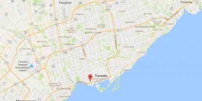 Mapa ng Kalayaan Village distrito Toronto