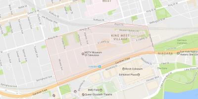 Mapa ng Kalayaan Village kapitbahayan Toronto