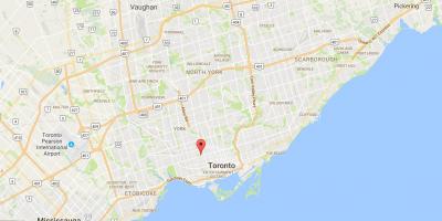 Mapa ng Koreatown distrito Toronto