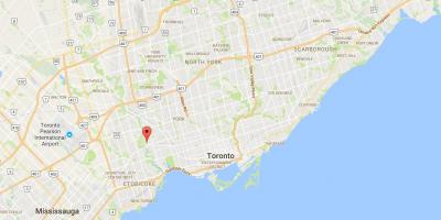 Mapa ng Lambton distrito Toronto