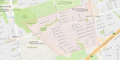 Mapa ng Lansing kapitbahayan Toronto