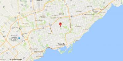 Mapa ng Lawrence Park distrito Toronto