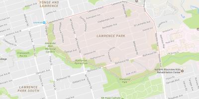 Mapa ng Lawrence Park kapitbahayan Toronto
