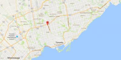 Mapa ng Lawrence Taas distrito Toronto