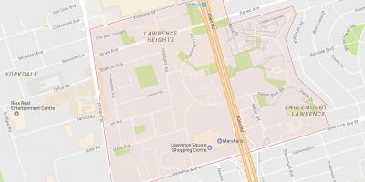 Mapa ng Lawrence Taas kapitbahayan Toronto