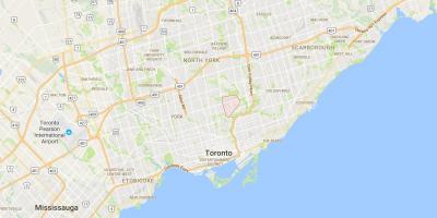 Mapa ng Leaside distrito Toronto