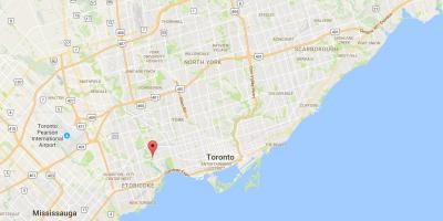 Mapa ng Lumang Mill district ng Toronto