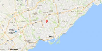 Mapa ng Lytton Park distrito Toronto