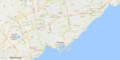Mapa ng Maple Dahon distrito Toronto