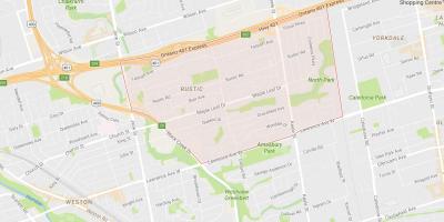 Mapa ng Maple Leafneighbourhood Toronto