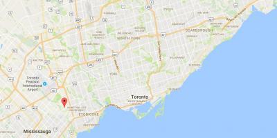 Mapa ng Markland Kahoy distrito Toronto