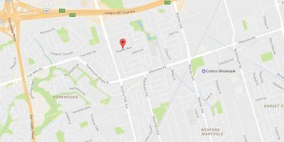 Mapa ng Maryvalen eighbourhood Toronto