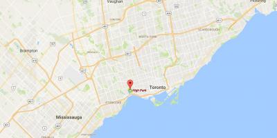 Mapa ng Mataas Park distrito Toronto