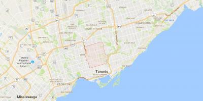 Mapa ng Midtown distrito Toronto