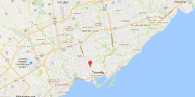 Mapa ng Mirvish Village distrito Toronto
