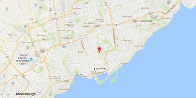 Mapa ng Moore Park distrito Toronto