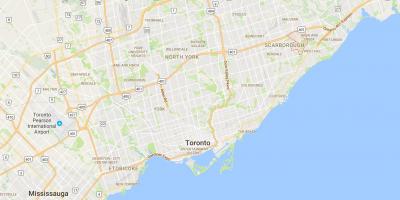 Mapa ng Morningside distrito Toronto