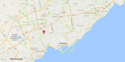 Mapa ng Mount Dennis distrito Toronto