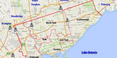 Mapa ng munisipyo Toronto