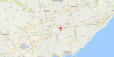 Mapa ng Armour Taas distrito Toronto