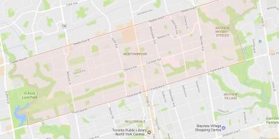 Mapa ng Newtonbrook kapitbahayan Toronto