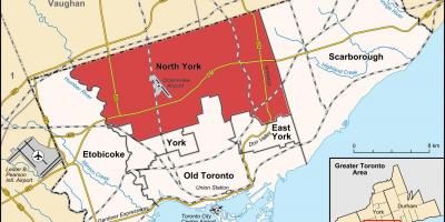 Mapa ng North York Toronto