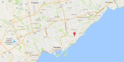 Mapa ng Oakridge distrito Toronto
