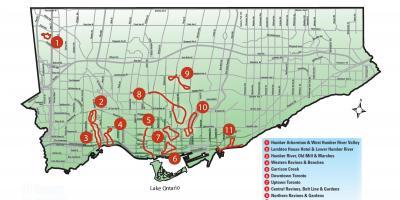 Mapa ng pagtuklas lakad Toronto