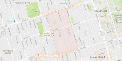 Mapa ng Palmerston kapitbahayan Toronto