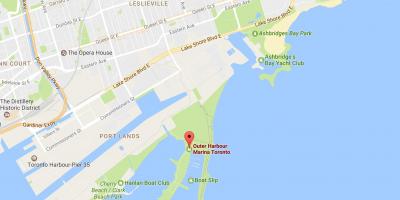 Mapa ng Panlabas na harbour marina Toronto
