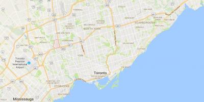 Mapa ng Pelmo Park – Humberlea distrito Toronto
