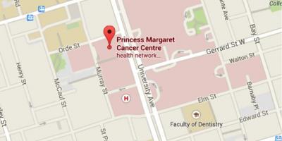 Mapa ng Princess Margaret Kanser Centre sa Toronto