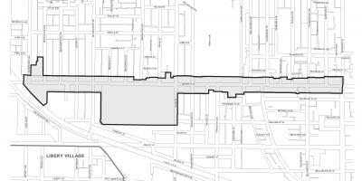 Mapa ng Queen street west Toronto