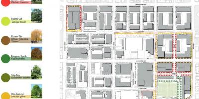 Mapa ng Revitalization plano Regent Park Toronto phase 3