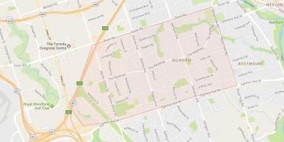 Mapa ng Richview kapitbahayan Toronto