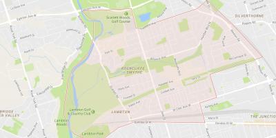 Mapa ng Rockcliffe–Smythe kapitbahayan Toronto