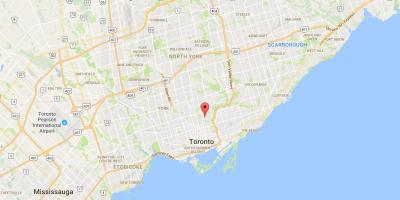 Mapa ng Rosedale distrito Toronto