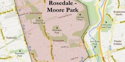 Mapa ng Rosedale Moore Park Toronto