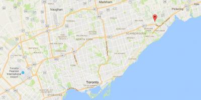 Mapa ng Rouge distrito Toronto