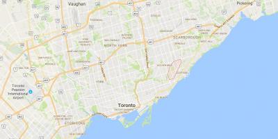 Mapa ng Scarborough Junctiondistrict Toronto