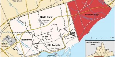 Mapa ng Scarborough Toronto