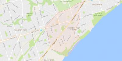 Mapa ng Scarborough Village kapitbahayan Toronto