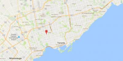 Mapa ng Silverthorn distrito Toronto