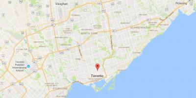 Mapa ng Simbahan at Wellesley distrito Toronto